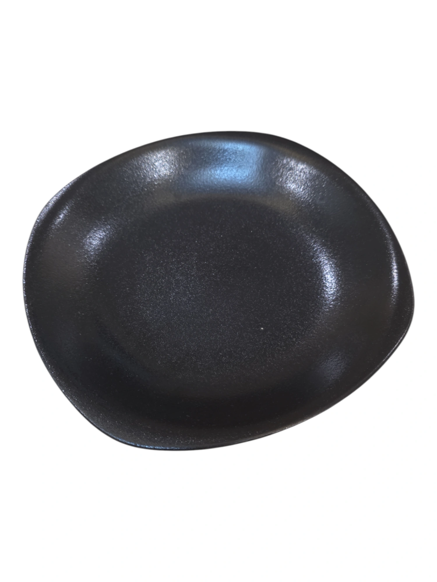 Assiette carrée en céramique noire mate (3 tailles)