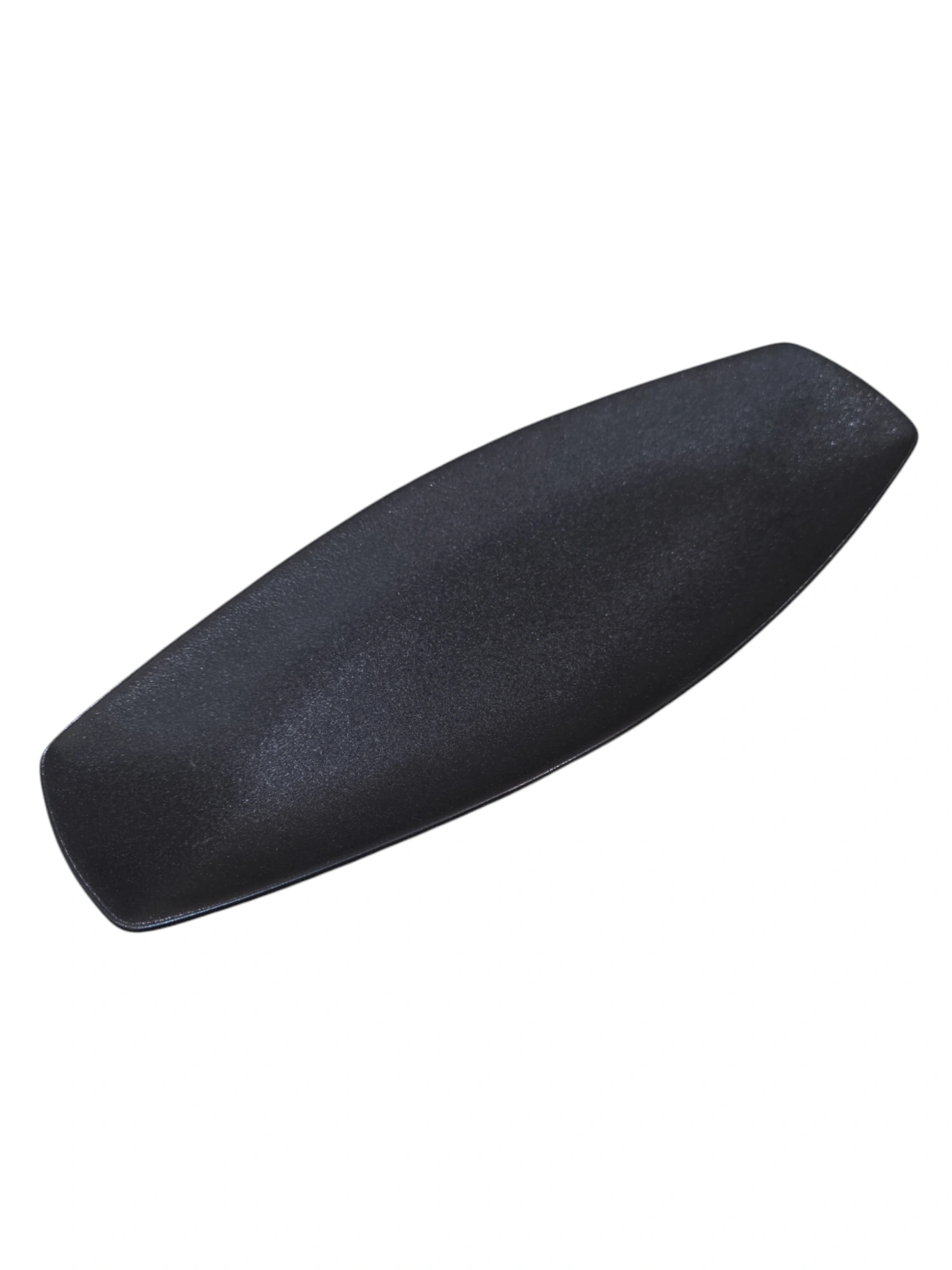 Assiette ovale en céramique noire · 28,3 × 12 × 1,7 cm