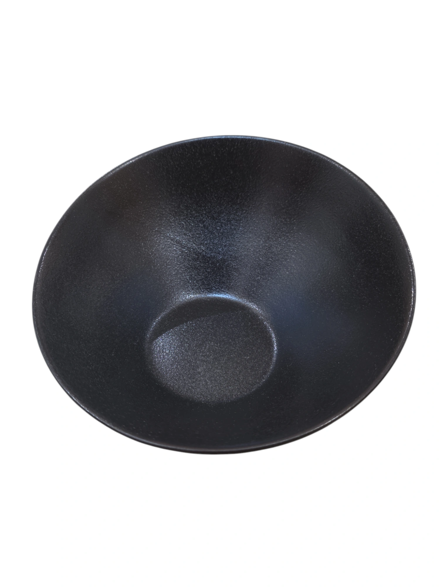 Bol rond incliné en céramique noire · 14,8 × 14,8 × 7,2 cm